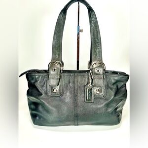 Coach Soho Black Leather Shoulder Bag